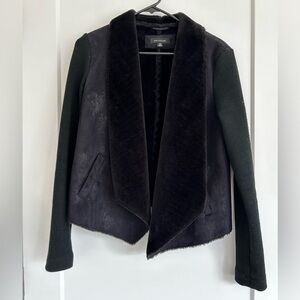 Ann Taylor Fur Collar black jacket